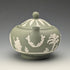 英國復古 Wedgwood 綠色碧玉瓷蓋糖碗